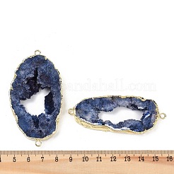 Liens en agate druzy naturelle teintée&nbsp;G-R012-05G-01