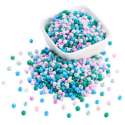 Perles de rocaille rondes en verre opaque&nbsp;GLAA-TAC0025-07B-01