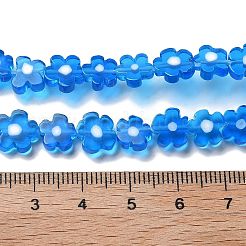Chapelets de perles vernissées de millefiori manuelles&nbsp;LAMP-F035-09R