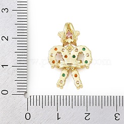 Weihnachten Messing Micro Pave Zirkonia Anhänger&nbsp;KK-H518-03B-G