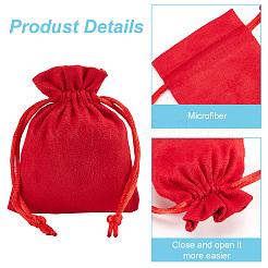 12pcs sacs à cordon en tissu de velours&nbsp;TP-DR0001-01A-01