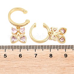 Messing Micro Pave Zirkonia Manschette Ohrringe&nbsp;EJEW-Z164-08G-02