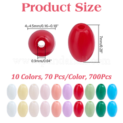 700 pz 10 colori perline di semi di vetro con vernice da forno&nbsp;SEED-DC0001-27