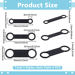 12 pièce 3 styles d'étiquette d'identification vierge en silicone pour animaux de compagnie&nbsp;MP-UN0001-01