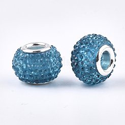 Perline europeo rhinestone di resina&nbsp;RPDL-T002-03
