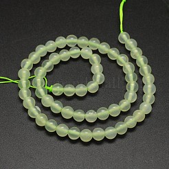 Natürlich neu Jade runde Perlen Stränge&nbsp;G-L348-01-6mm