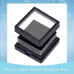 Quadratische Acrylbox für lose Diamanten mit sichtbarem Fenster&nbsp;CON-WH0088-76B-02