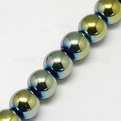 Chapelets de perles en hématite synthétique sans magnétiques&nbsp;G-J169A-8mm-06