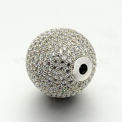 Ottone micro spianare perle tonde zirconi&nbsp;ZIRC-M039-13-RS
