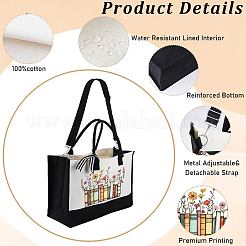 Bolsos de hombro con cremallera estampados de poliéster y algodón&nbsp;ABAG-WH20031-005