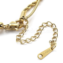 Bracciali a catena in corda di acciaio inossidabile 304&nbsp;BJEW-R003-04G-02