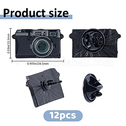12 épingle en émail pour appareil photo&nbsp;JEWB-FH0002-92