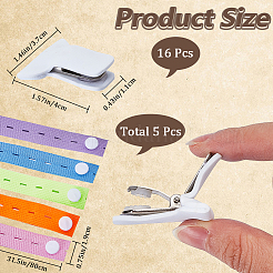 5 Stück elastische Bänder für den Kleiderorganizer aus Polyester in 5 Farben&nbsp;FIND-CN0001-67B