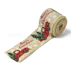 Ruban de lin imitation polyester thème de Noël&nbsp;OCOR-M008-01B