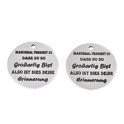 Pendentifs en acier inoxydable 201 anti-ternissement&nbsp;LS-STAS-T064-38P-8