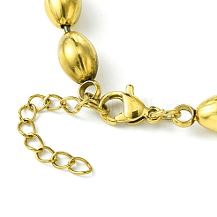 Pulseras de cadena de eslabones ovalados de acero inoxidable 304 con revestimiento iónico (IP) para mujer&nbsp;BJEW-C066-02G