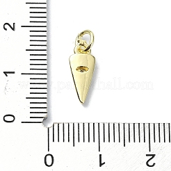 Breloques en laiton avec micro pavé de zircone cubique sur le thème des yeux&nbsp;KK-H475-58G-09