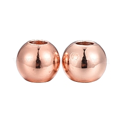 120 pz 3 dimensioni pvd set di perline distanziatrici rotonde in ottone con placcatura sotto vuoto&nbsp;KK-LS0001-11RG