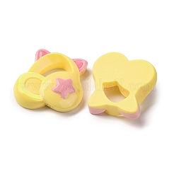 Cabochons en résine opaques sur le thème de la musique&nbsp;LS-CRES-Z010-02C
