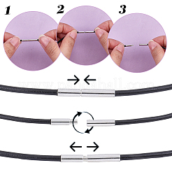 Herstellung von 5 Halskette aus 2.5 mm rundem Rindsleder&nbsp;MAK-CL0001-05