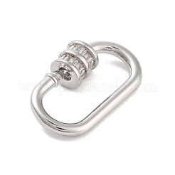 Schlüsselanhängerringe aus Messing mit Mikropavé und Zirkonia&nbsp;KK-M293-50P