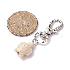 Décorations pendentifs tortue turquoise synthétique&nbsp;HJEW-JM01355-02