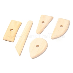 Outil de clapet courbe de sculpture en argile de poterie en bois&nbsp;TOOL-F014-01