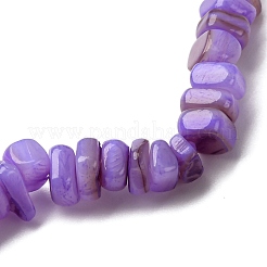 Braccialetti elastici con perline di conchiglie d'acqua dolce naturali tinte per uomo e donna&nbsp;BJEW-JB12478-03