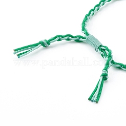 Verstellbare geflochtene Perlenarmbänder aus Nylonfaden&nbsp;BJEW-JB06058-03