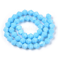 Fili di vetro in giada imitazione di colore solido opaco&nbsp;EGLA-A039-P6mm-D12