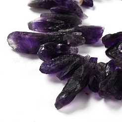 Grobe rohe natürliche Amethyst Perlen Stränge&nbsp;G-G010-12