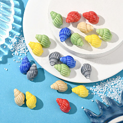 10 perles en porcelaine imprimées faites à la main&nbsp;PORC-YW0001-26A