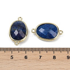 Gefärbte natürliche Lapislazuli-Anhänger mit facettierten Verbindern&nbsp;G-K347-11G-02