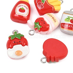Pendentifs en résine opaque sur le thème de la tomate&nbsp;RE-CBA0E2-01