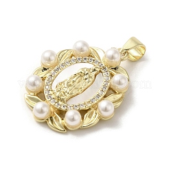 Pendentifs en laiton pavé de coquille&nbsp;KK-I708-16N-G