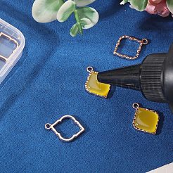 Pendentifs de lunette ouverte en alliage&nbsp;FIND-WH0111-887RG