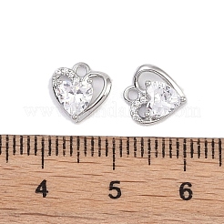 Pendenti in zirconi cubici trasparenti in micro pavè di ottone&nbsp;KK-K351-45D-P