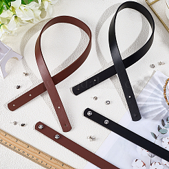 4 pieza de correas de bolso con remaches de piel sintética de 2 colores&nbsp;DIY-CL0002-35A