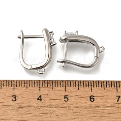 Gestell-Beschichtung Messing Micro Pave Kubisch Zirkonia Creolen Ohrring Zubehörse&nbsp;EJEW-H143-04P