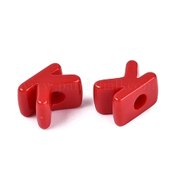 Perline europei acrilici opachi&nbsp;OACR-M027-01K-01