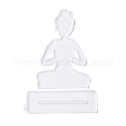 Moules de statue en silicone de yoga bricolage&nbsp;DIY-G046-12