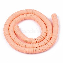 Flache runde handgemachte Fimo Perlen&nbsp;CLAY-R067-8.0mm-13