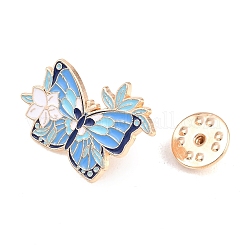 Parte posterior del prendedor de solapa de aleación de mariposa con esmalte&nbsp;JEWB-P057-04D-G