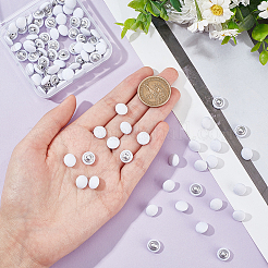 100 bouton en aluminium à 1 trous&nbsp;DIY-NB0007-77B