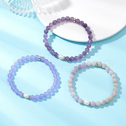 Braccialetti elastici da donna con pietre preziose naturali miste e perle d'acqua dolce coltivate&nbsp;BJEW-JB13205-01