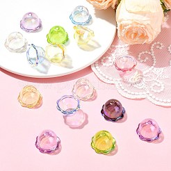 35 Stück 7 Farben UV-beschichtete Acrylperlenkappen&nbsp;OACR-CJ0002-36