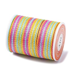 Cordon en polyester ciré torsadé teint en segments&nbsp;YC-C003-01A