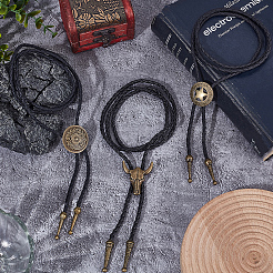 3 stücke 3 arten legierung anhänger bolo tie lasso halsketten&nbsp;NJEW-CL0001-09