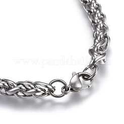 Collane a catena di grano in acciaio inossidabile 304 anti-ossidazione&nbsp;NJEW-F242-14P-F