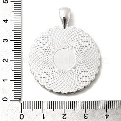 Impostazioni piane rotonde rhinestone della lega ciondolo cabochon&nbsp;X-ALRI-T351-01S